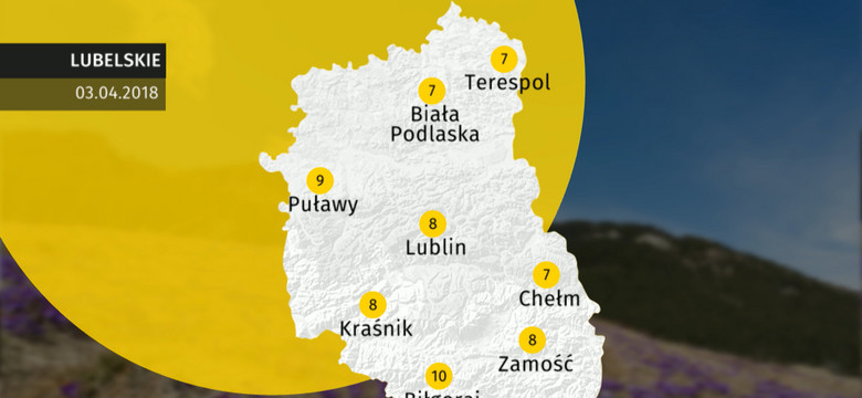Prognoza pogody dla woj. lubelskiego - 3.04