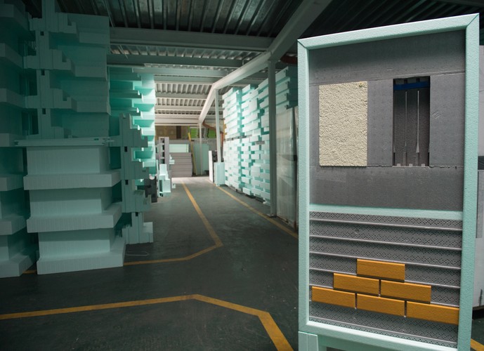 Zakład produkcyjny Izodom 2000 Polska . (gm/mr) PAP/Grzegorz Michałowski <br><br>fot.  (gm/mr) PAP/Grzegorz Michałowski