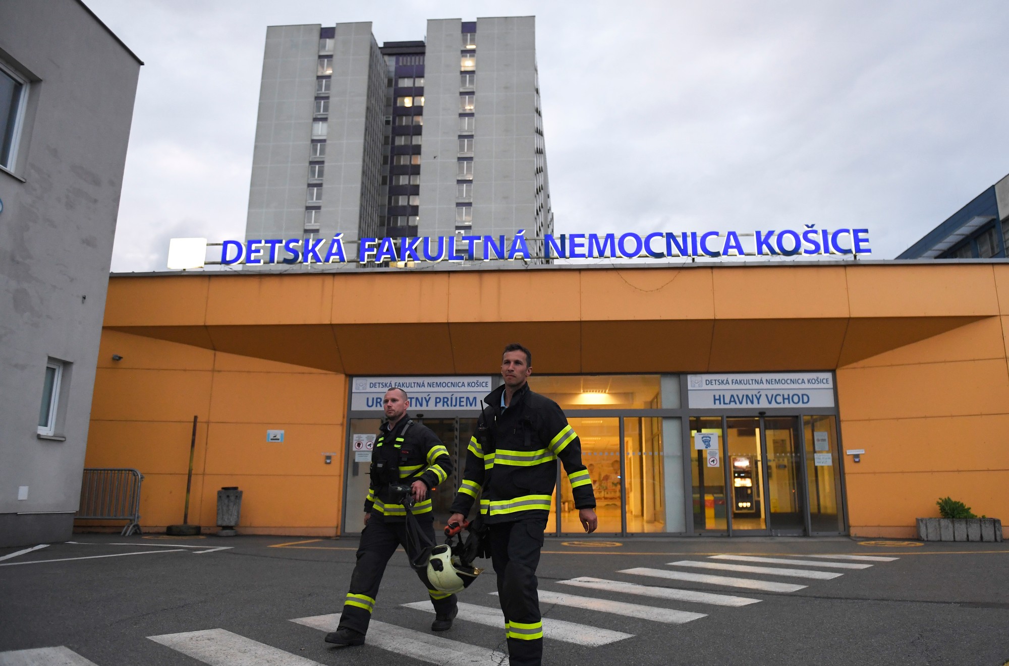 Zásah hasičov v Detskej fakultnej nemocnici v Košiciach.