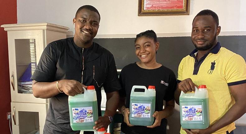 Dumelo supports student-owned start-up producing locally-made liquid soap