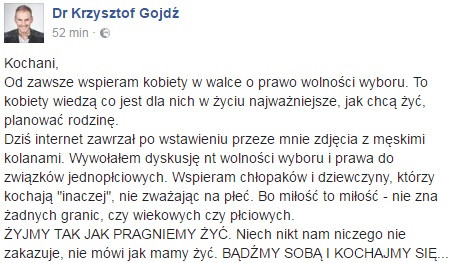 Krzysztof Gojdź na Facebooku