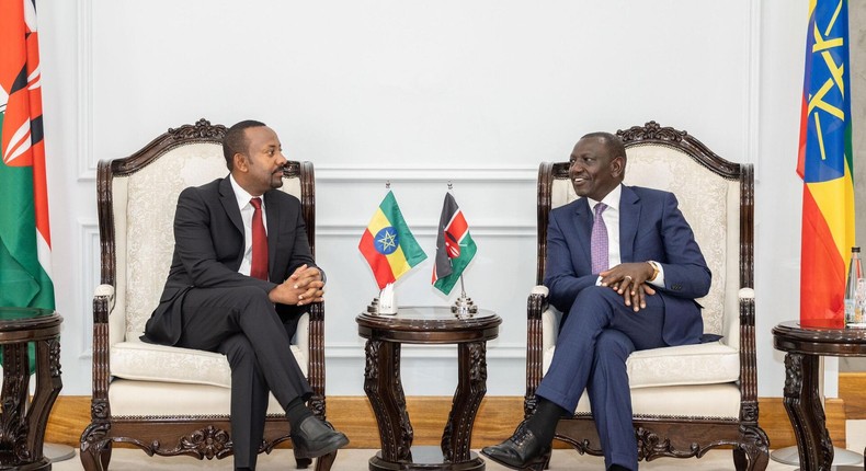 Kenya President William Ruto, and the Prime Minister of Ethiopia, Abiy Ahmed