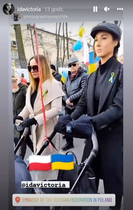 Joanna Kurska i Ida Nowakowska na manifestacji