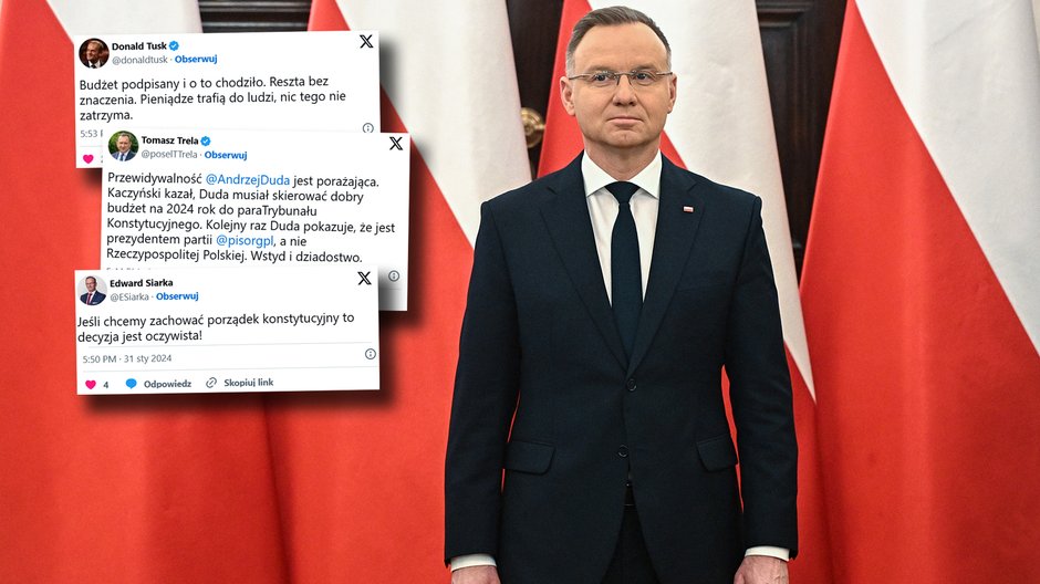 Prezydent podpisał w środę ustawę budżetową i skierował ją do TK. Sieć zalały komentarze