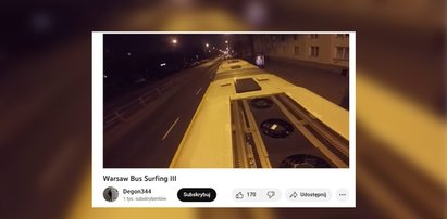 Wskoczył na dach autobusu miejskiego i bawił się w ... Szokujące nagranie trafiło do sieci