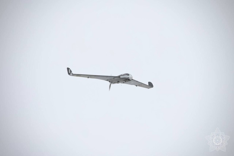 Dron-cel na białoruskim poligonie.