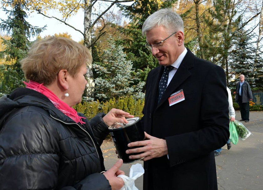 Prezydenci zbierali pieniądze do puszek