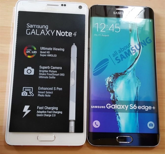 Samsung Galaxy Note 4 (po lewej) i Samsung Galaxy S6 Edge Plus