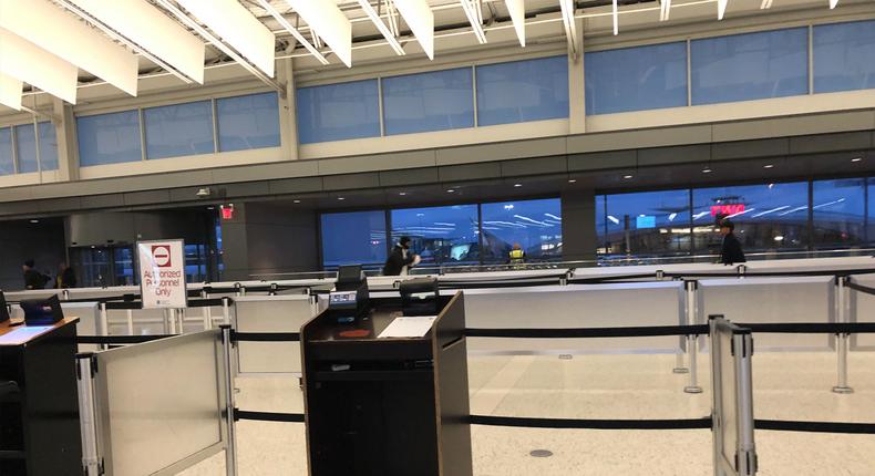 I arrived at JFK Airport at around 6:40 a.m. for my 8:04 a.m. flight to Austin. Terminal 5 was, for the most part, pretty empty. In 2018, more than 10 million people flew through JFK's terminal 5.