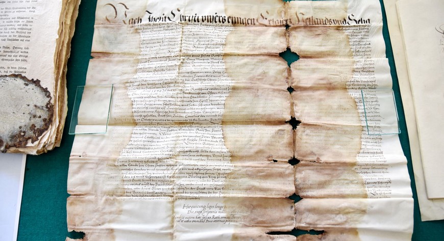 Dokument pergaminowy z 1576 roku - jedna z brzeskich perełek.