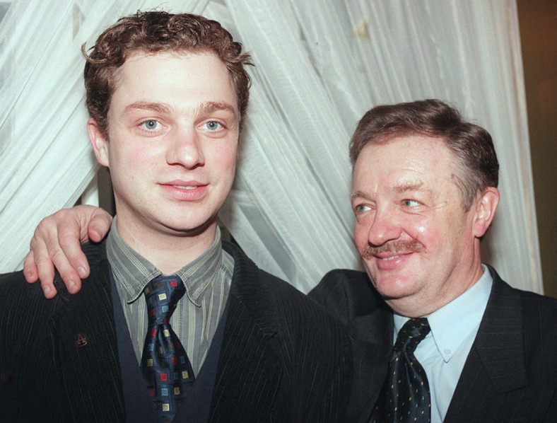 Grzegorz Damięcki ze swoim ojcem Damianem