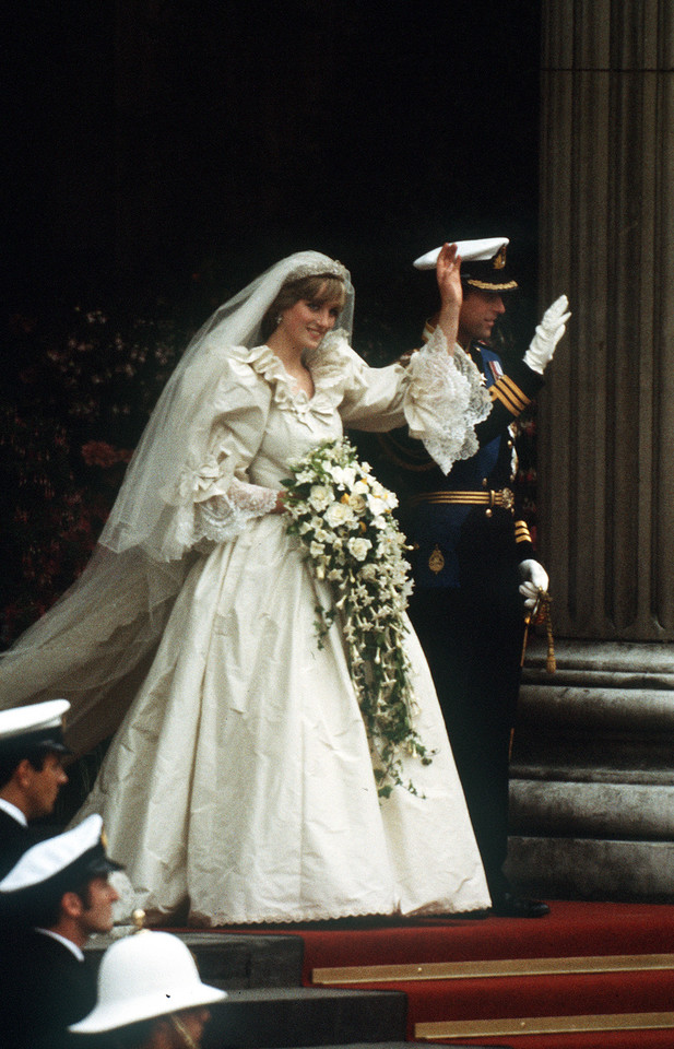 Księżna Diana i książę Karol w dniu ślubu, 1981 r.