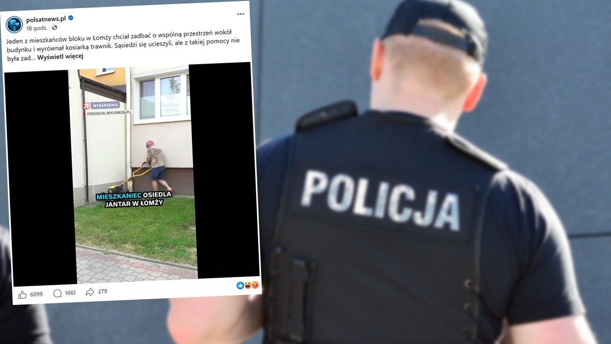 Kosił trawę na osiedlu, dostał mandat. Kłopoty ogrodnika-społecznika z Łomży