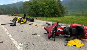 File photo: 7 killed after a pickup truck crashes into motorcyclists in new Hampshire