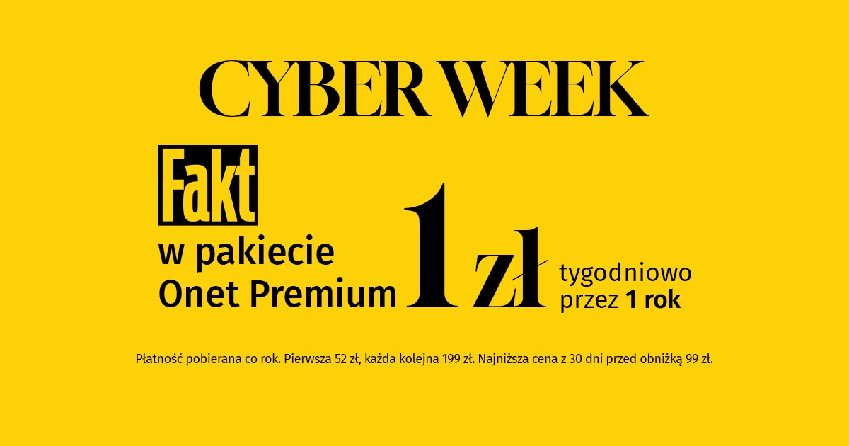 Cyber Week w Fakcie. Jedyna taka oferta: tydzień tylko za złotówkę! [AUTOPROMOCJA]