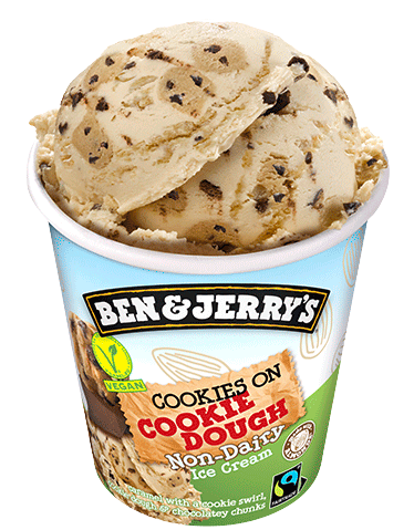 Sollte man immer auf Lage haben, falls der Dessert beim Dinner in die Hose geht: Dies vegane Glace «Cookies on Cookie Dough» von Ben & Jerry’s für rund 11 Franken, via Coop, vertragen alle und schmeckt jedem. 
