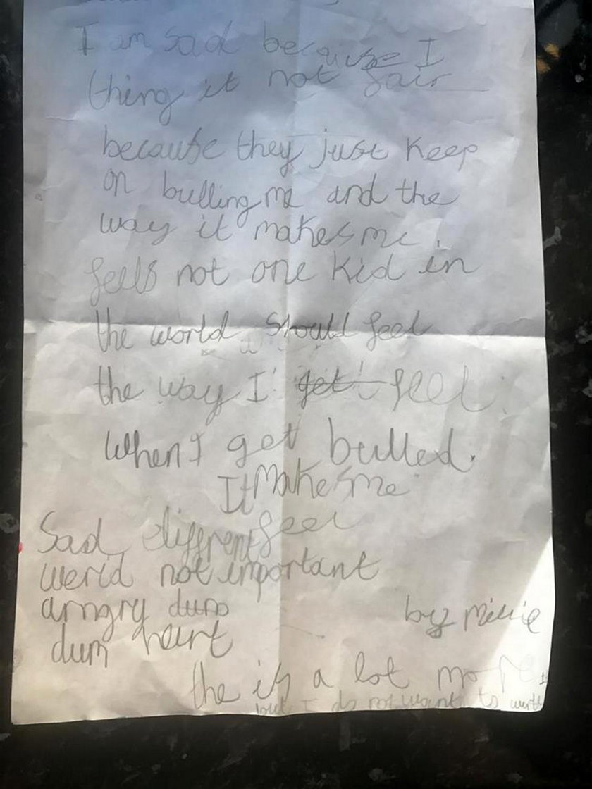 Wstrząsający list nękanej 8-latki. „Chcę umrzeć”