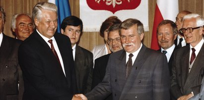 Wałęsa spił Jelcyna? O tym spotkaniu krążą legendy. Teraz opowiedział, jak było naprawdę