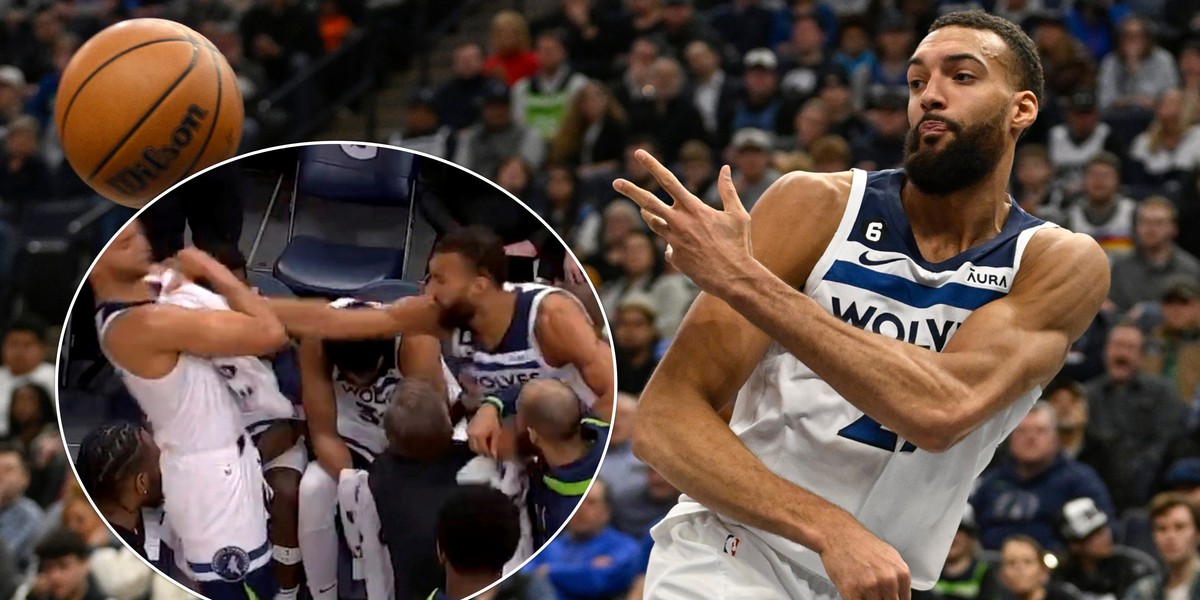 Rudy Gobert uderzył kolegę z zespołu.