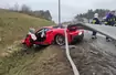 Ferrari wypadło z drogi na S10