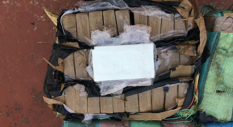 Authorities in Ecuador seized 5.5 metric tons of cocaine on a freighter off the country's coast, May 11, 2017.