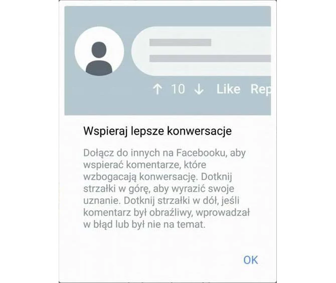 Facebook stopniowo rozszerza dostępność przycisków do oceny konwersacji