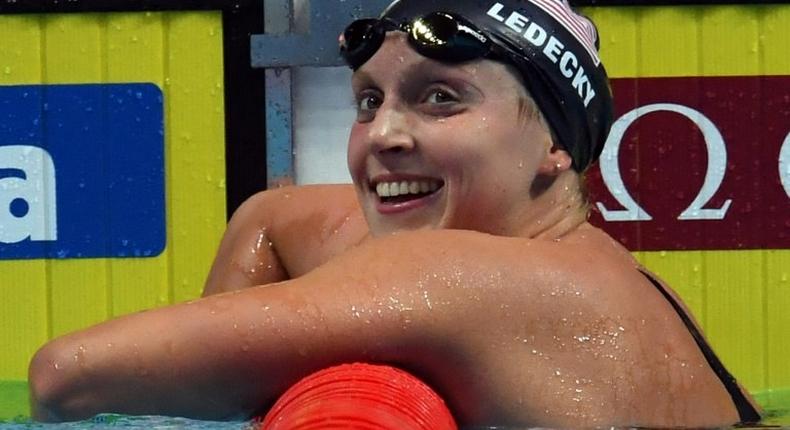US Katie Ledecky clocked 15 minutes, 31.82 seconds to win the 1500m freestyle