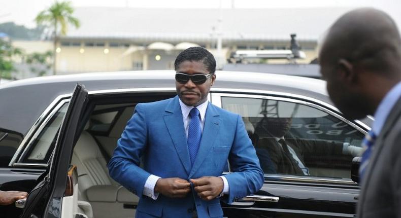 Teodorin Obiang, the son of Equatorial Guinea's president, pictured in 2013, is suspected of using state money to buy a mansion on one of the swankiest avenues in Paris