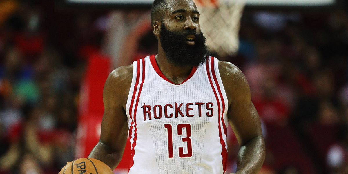 James Harden is leading the NBA in assists per game.
