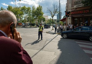 Policija na ulici - ilustracija