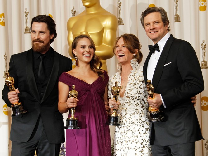 Wielka oscarowa czwórka: Christian Bale, Natalie Portman, Mellisa Leo i Colin Firth