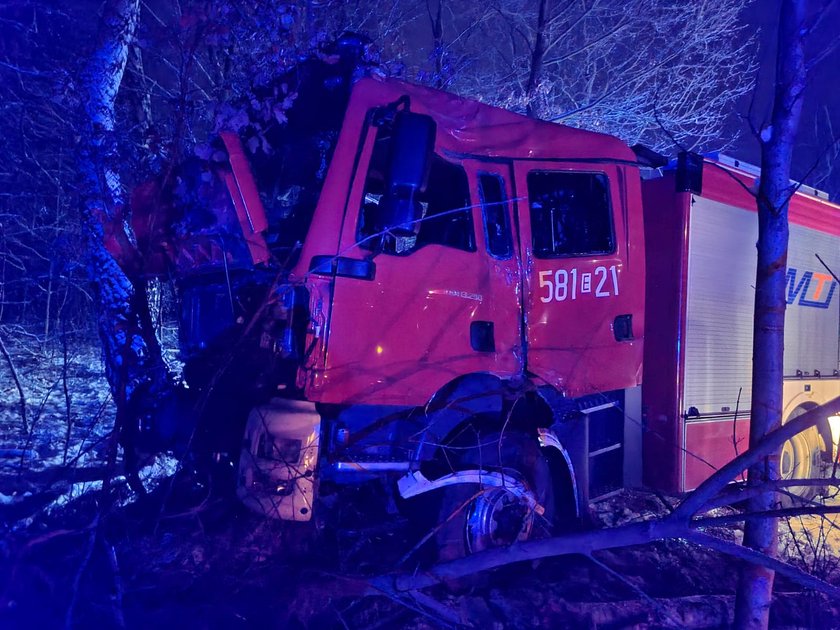 Wypadek strażaków w Rosanowie 