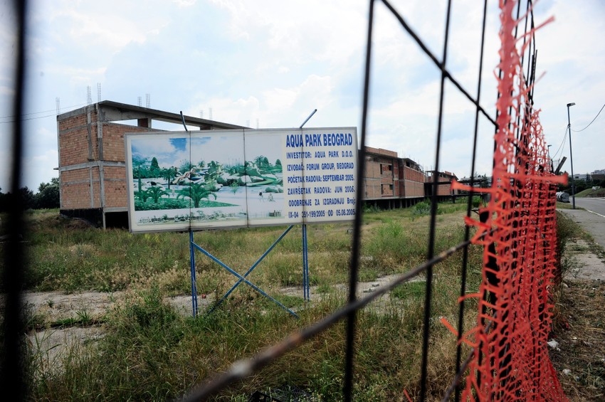 Gradilište akva park na Novom Beogradu