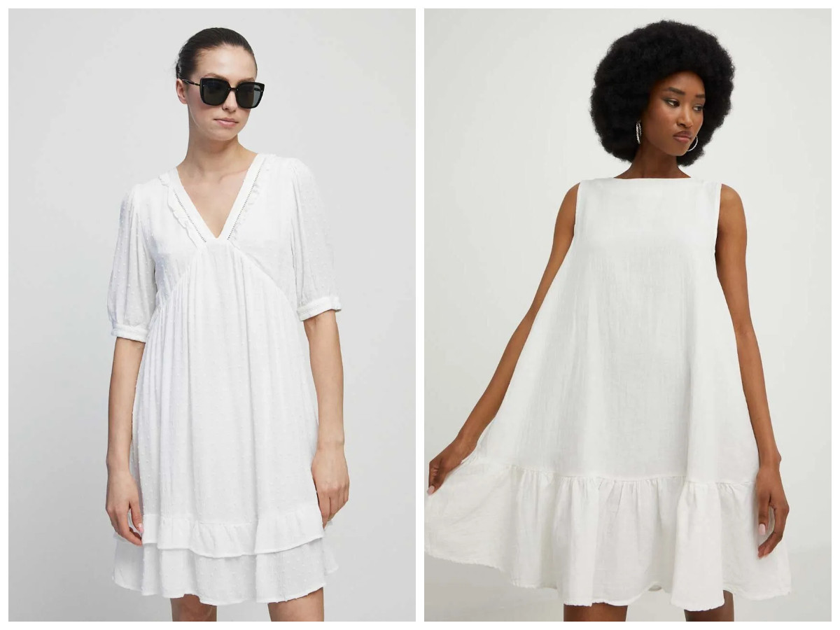 Luźne białe sukienki/ zdjęcie: Answear