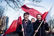 13.03.2014 Warszawa. tegoroczni maturzyści Dominika, Paweł i Bartek