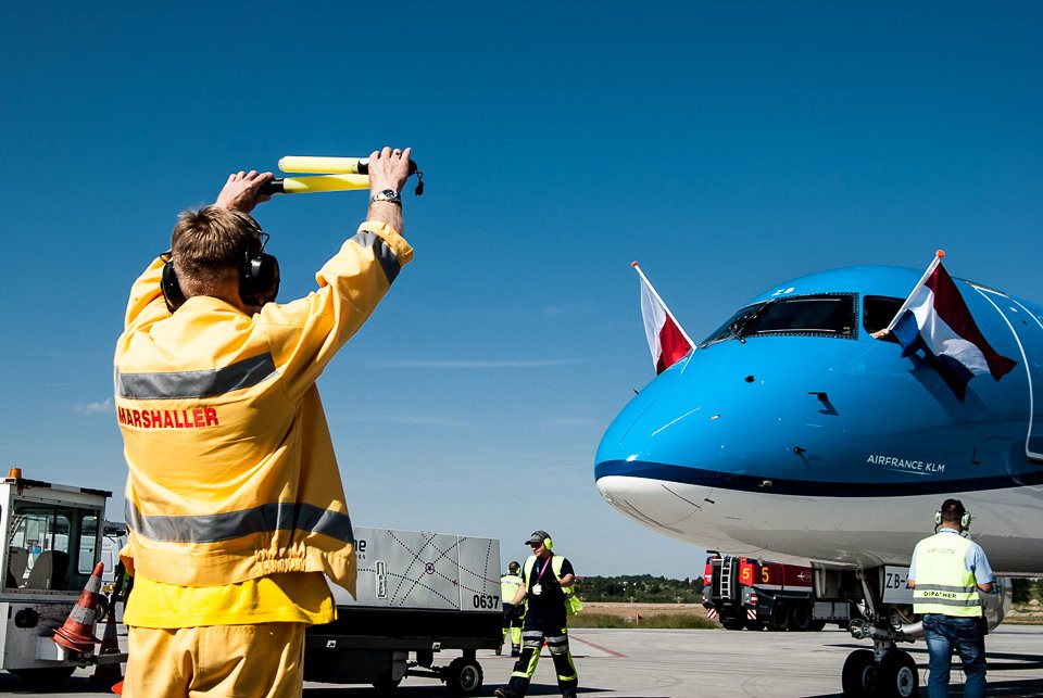 Otwarcie trasy Kraków-Amsterdam - KLM wylądował w Krakowie