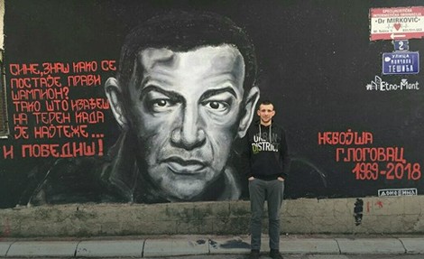 Boban Lazić, autor murala