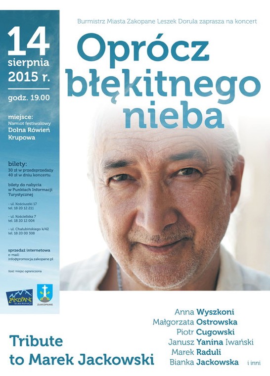 Koncert "Oprócz błękitnego nieba" (plakat)