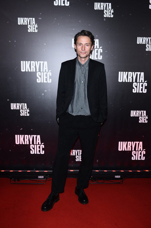 Piotr Adamski na premierze filmu "Ukryta sieć"