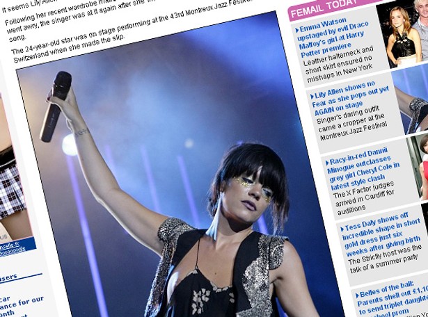 Lily Allen znów błyszczy nagą piersią