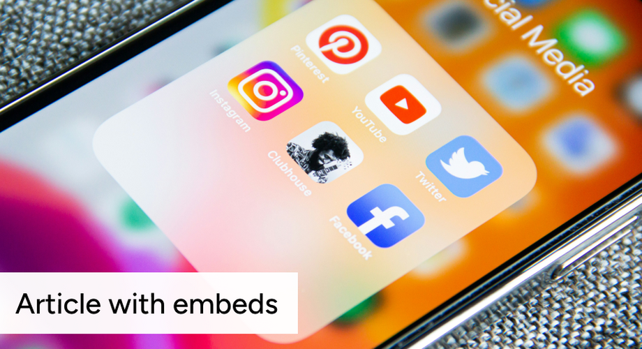 Article with embeds - demo
