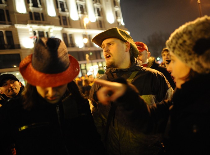 Demonstracja upamiętniająca katastrofę w Smoleńsku, 11 marca 2011 r.