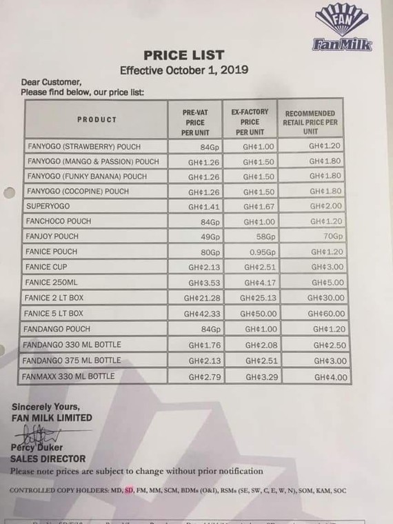 Fan Milk Ghana increases price of Fanyogo and FanIce Pulse Ghana