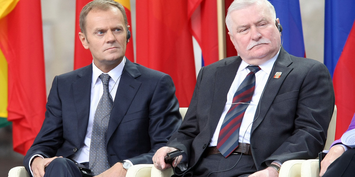 Donald Tusk i Lech Wałęsa