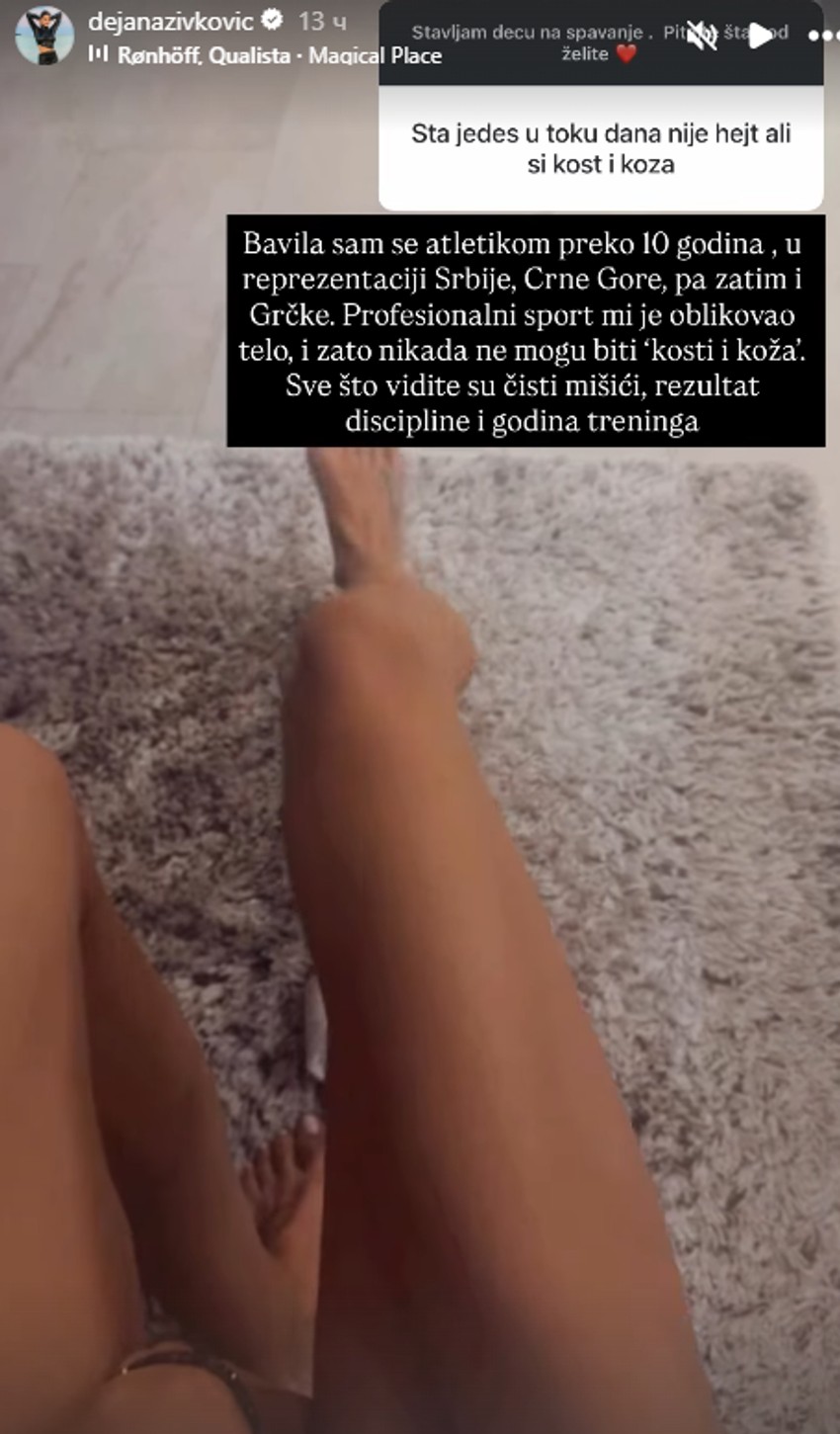 Dejana Živković o ishrani i kilaži