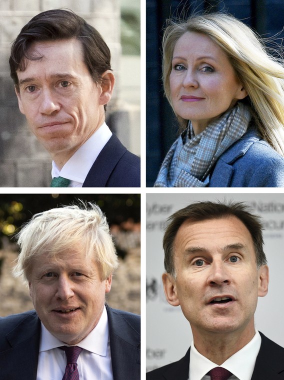 Rory Stewart, Esther McVey, Boris Johnson i Jeremy Hunt