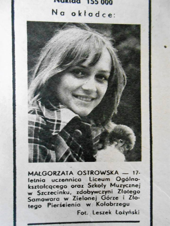 
Małgorzata Ostrowska w gazecie z 1975 roku