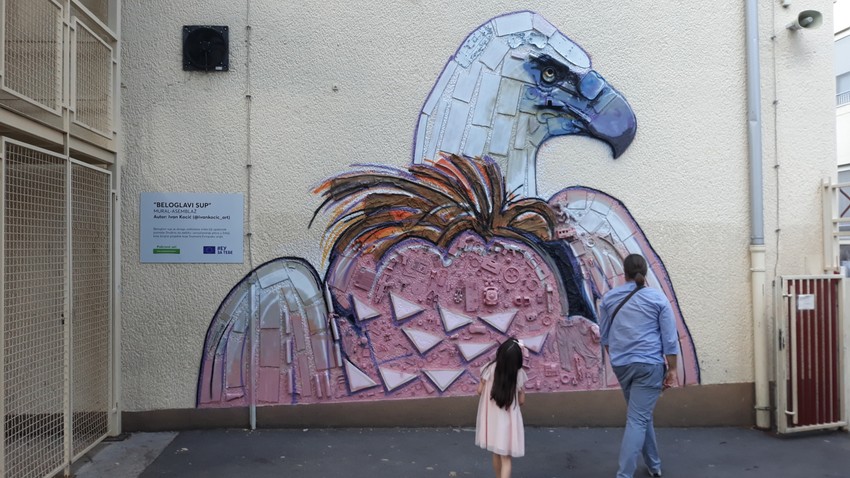 Mural na zidu OŠ "Ivan Goran Kovačić"