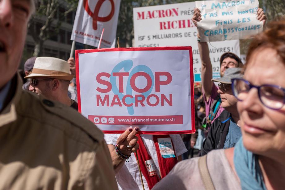 Protesty we Francji przeciwko reformom Macrona. 