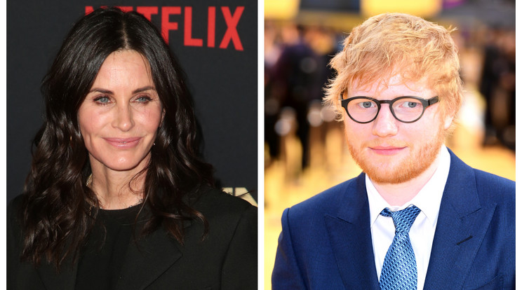 Courtney Cox újraalkotta Monica és Ross táncát Ed Sheerannel /Fotók: Northfoto